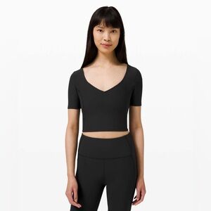 Lululemon Ribbed Contoured V-Neck Yoga Short Sleeve
Black